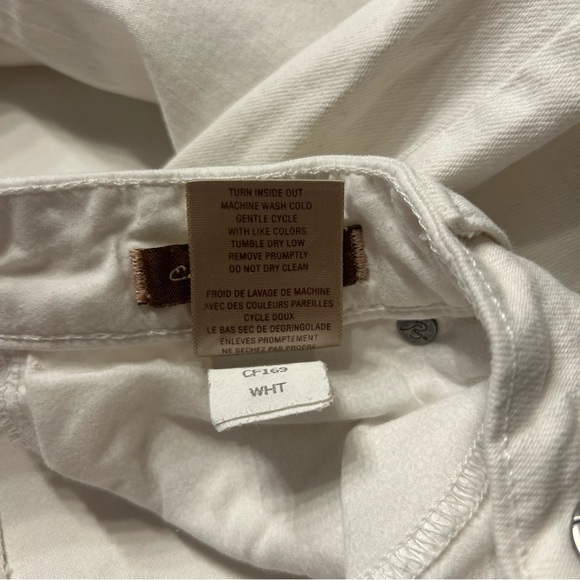 Paige Canyon Flare Low Rise White Denim Jeans, Size 28 - Picture 11 of 11